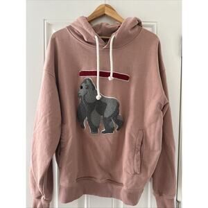Rawgear Mens Women’s Heavyweight Hoodie Gorilla Pink Oversized Small S HIP